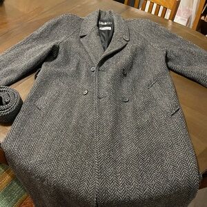 Vintage DASH wool coat- double breasted, size 38.